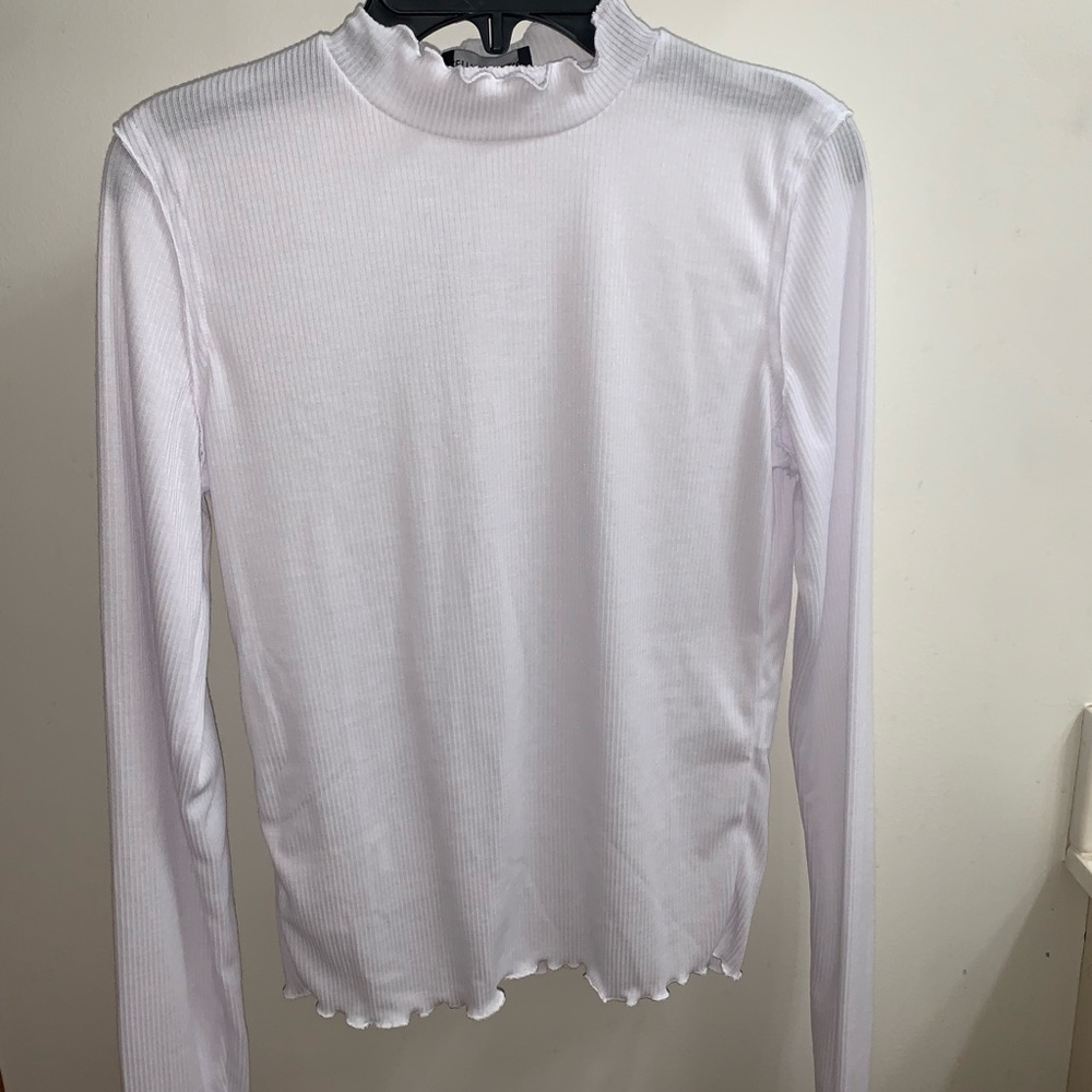 NWT white high neck blouse SIZE US 4